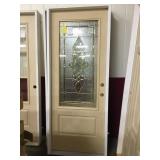 32" LH Fiberglass Leaded 3/4 Lite Exterior Door