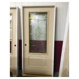 36" RH Fiberglass Leaded 3/4 View Exterior Door