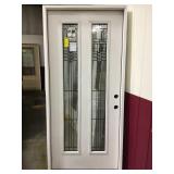 36" LH Fiberglass Leaded 2 Lite Exterior Door