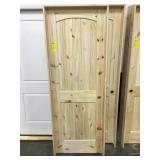 28" LH Unfinished Pine Arch Top Interior Door