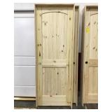 28" RH Unfinished Pine Arch Top Interior Door