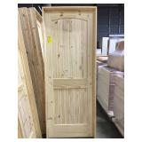 30" RH Unfinished Pine Arch Top Interior Door