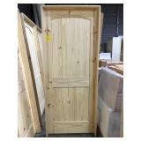 32" RH Unfinished Pine Arch Top Interior Door