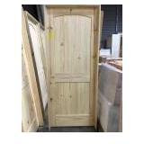 32" RH Unfinished Pine Arch Top Interior Door