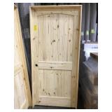 36" RH Unfinished Pine Arch Top Interior Door