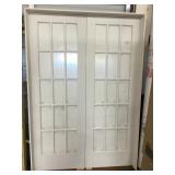 55in x 80in Interior 15 lite pine french door.