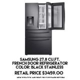 27.8cu ft Samsung French Door Refrigerator