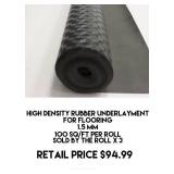 Rubber Underlayment for Flooring x 3 rolls