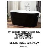 59" Acrylic Freestanding Tub