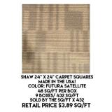 Shaw 24" x 24" Carpet Squares x 432 sq ft