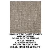 Shaw 24" x 24" Carpet Squares x 480 sq ft