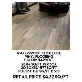 Waterproof Click Lock Vinyl Flooring x 577 sq ft