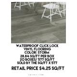 Waterproof Click Lock Vinyl Flooring x 577 sq ft