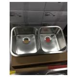 8" Kindred Double Bowl SS Kitchen Sink.