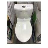 17" White Elongated One Piece Complete Toilet