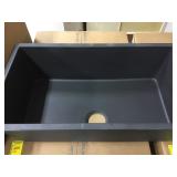 33" Single Bowl Quartz Classic Black Sink