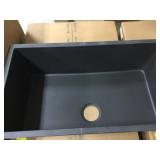 33" Single Bowl Quartz Classic Black Sink