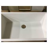 33" Single Bowl Quartz Classic White Sink