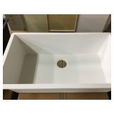 33" Single Bowl Quartz Classic White Sink