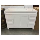 48" Anka White Vanity Base