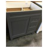 30" Cement Grey Vanity Cabinet