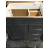 30" Cement Grey Vanity Cabinet