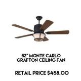 52" Monte Carlo Grafton Ceiling Fan