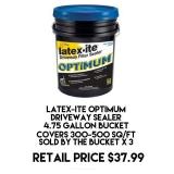 Latex-Ite Optimum Driveway Sealer x 3 buckets