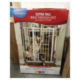 Extra Tall Walk Through Gate w/Small Pet Door