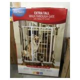 Extra Tall Walk Through Gate w/Small Pet Door