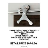 Barn Door Track Face Mount Triangle