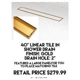 40" Linear Tile in Shower Drain