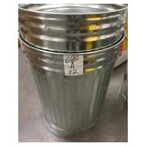 31gal Gal. Steel Trash Utility Can x 2