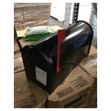 Post Mount Steel Mailbox in Black