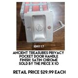 Ancient Treasures Privacy Pocket Door Handle x 10