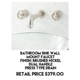 Dual Handle Bathroom Sink Wall Mount Faucet