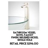 Bathroom Vessel Bowl Faucet