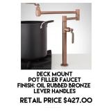 Deck Mount Pot Filler Faucet