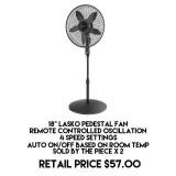 18" Lasko Oscillating Pedestal Fan x 2