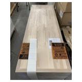 Butcher block countertops.