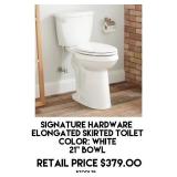 Signature Hardware Elongated Skirted Toilet