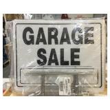 Garage sale signs sells one money.