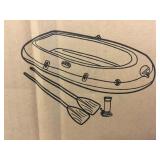 Inflatable 2 Person Boat w/Oars & Pump