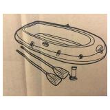 Inflatable 2 Person Boat w/Oars & Pump