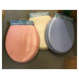 Assorted Color Round Soft Toilet Seat x 6