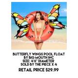 Butterfly Wings Pool Float x 4