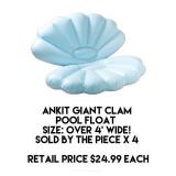 Ankit Giant Clam Pool Float x 4