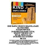 Oats & Honey Gluten Free Granola Bars x 24 boxes