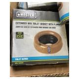 8 Extender Wax Toilet Gaskets w/Flange