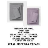 Threshold Flannel Queen Sheet Set x 2